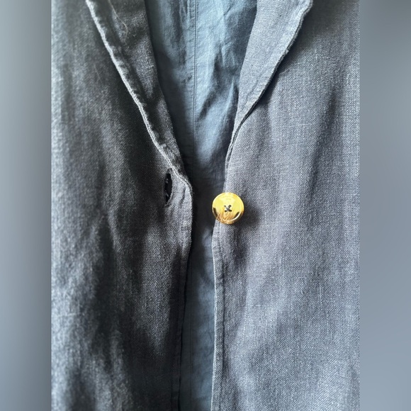 Linenfox Dark Blue Women's Blazer - Picture 3 of 5